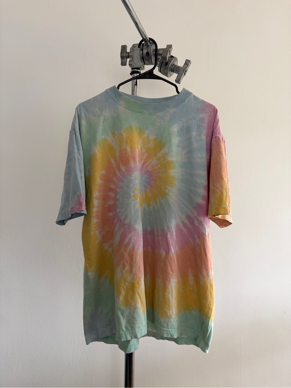 Shaka Wear Pastel Spiral Tie-Dye Short Sleeve Tee — Multicolor